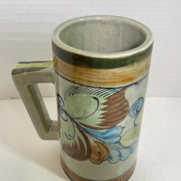 Vintage Hand Painted Mexican Mug Signed and Numbered - Picture 2 of 10